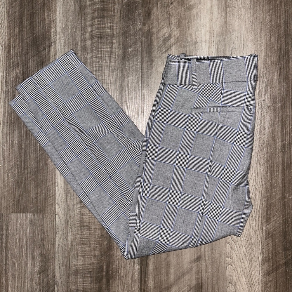 J. Crew Cameron Plaid Ankle Length Tapered Trousers